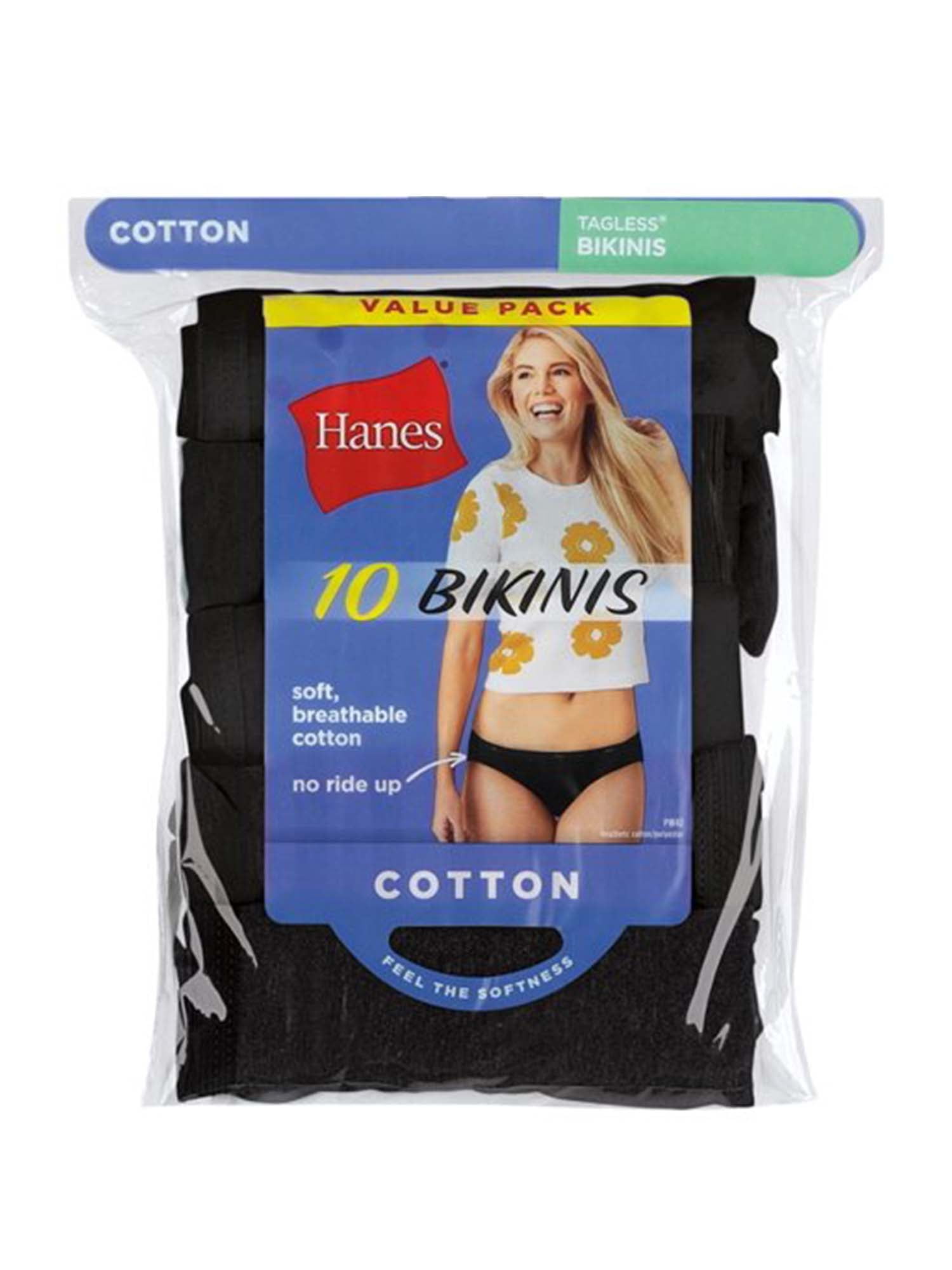 Hanes Girls Tagless Underwear, 10 Pack Cotton Bikini India