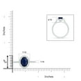 thumbnail image 5 of ANGARA Oval Sapphire Halo Ring with Diamond Accents in Platinum for Women, Girls (9x7mm, Grade-A, Weight-2.45ct, Ring Size-5) September Birthstone Jewelry Gift for Her | Wedding, Anniversary, 5 of 9
