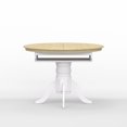 thumbnail image 6 of 7-PC - Oval Butterfly Leaf Dining Table in White/Natural + White Cross Back Dining Chairs Dining Set, 6 of 10