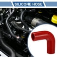 thumbnail image 2 of Unique Bargains 1 Set 35mm 1.38" ID 100mm 3.94" Length 90° Red Car Silicone Hose Coolant Hose with Clamps Universal, 2 of 7