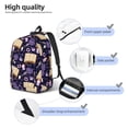 thumbnail image 5 of Balery Lavender Flowers Vintage Canvas Backpack for Men and Women - Large Capacity, Durable Travel Laptop Bag for School, Work, Hiking, and Outdoor Activities, 5 of 7