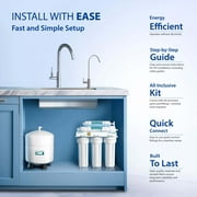 APEC Water ROES-50, 5-Stage Under-Sink Reverse Osmosis Drinking Water Filter System, 50 GPD, WQA Certified, Removes 99% Contaminants