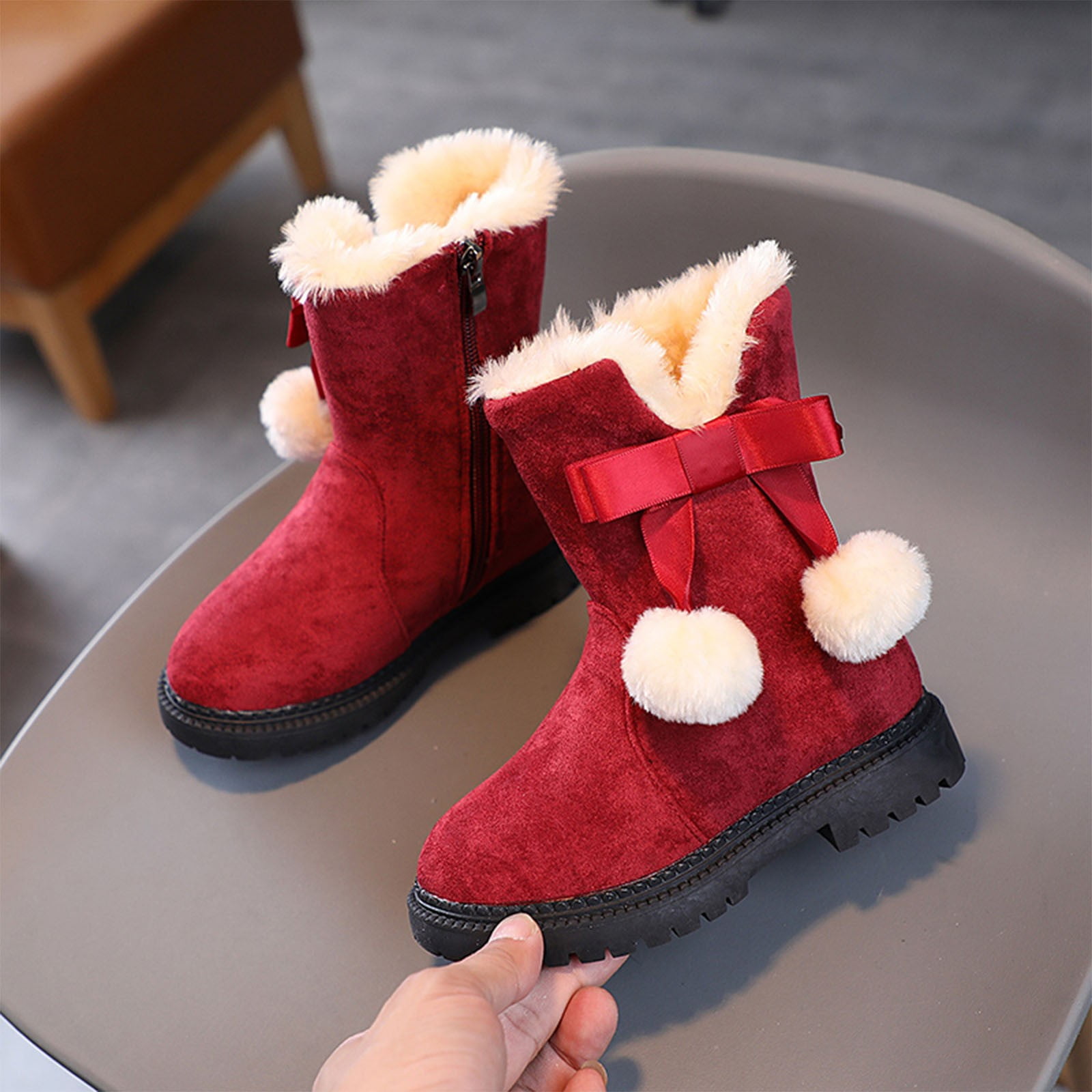 Red snow boots for toddlers clearance