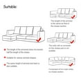 thumbnail image 7 of ODOMY Sofa Slipcover Square Sectional Couch Cover Anti-Slip Sofa Cover Washable Furniture Protector Armrest Backrest Cover for Dogs Cats Pet Kids Children, 7 of 7