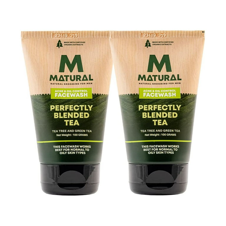 Matural Men All Natural Oil Control Anti Acne Face Wash For Men 100gm Pefectly Blended Tea With Tea Tree Green Tea The Ultimate Pimple