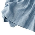 thumbnail image 5 of Aofany Women's Cotton Mini Dress Short Sleeve Casual Comfy V-Neck Tunic Dress Solid Color Baggy Summer Dresses, 5 of 7