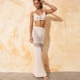 thumbnail image 5 of Conjuntos de pareo de punto de crochet informales TEELYNN para mujer, top corto calado vintage, faldas de bikini de cintura alta, trajes de playa bohemios de verano, 5 of 5