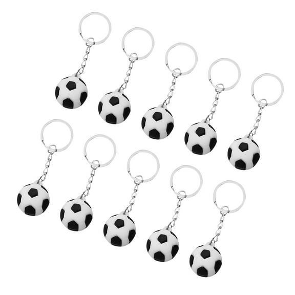 EXHUMKY Soccer Keychain for Boys, 10pcs Metal Sports Fan Gear Accessories, and Stylish Gifts for Kids