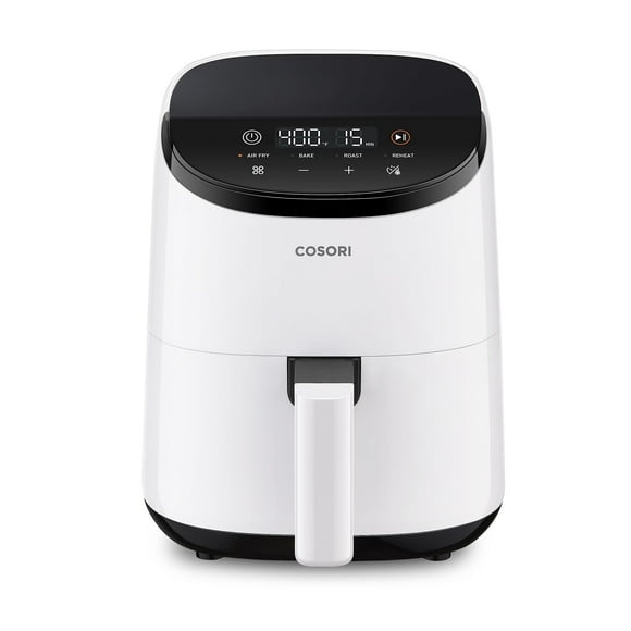 COSORI Small Air Fryer Oven 2.1 Qt, 4-in-1 Mini Airfryer, Bake, Roast, Reheat, Space-saving & Low-noise, Nonstick and Dishwasher Safe Basket, 30 In-App Recipes, Sticker with 6 Reference Guides, White
