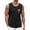 Black, variant on Men's Summer Hawaiian Printed Surf Beach Tank Top, Casual Loose Breathable Sleeveless Shirt, Black, L