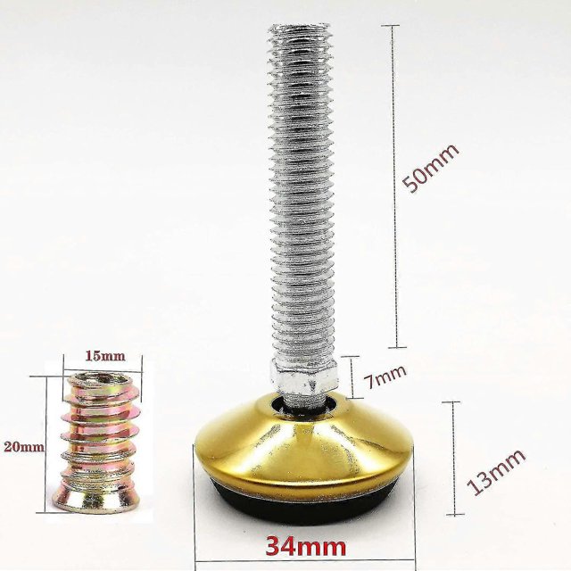 Swivel Furniture Leg Levelers With Inserts-adjustable Leveling Feet Glide