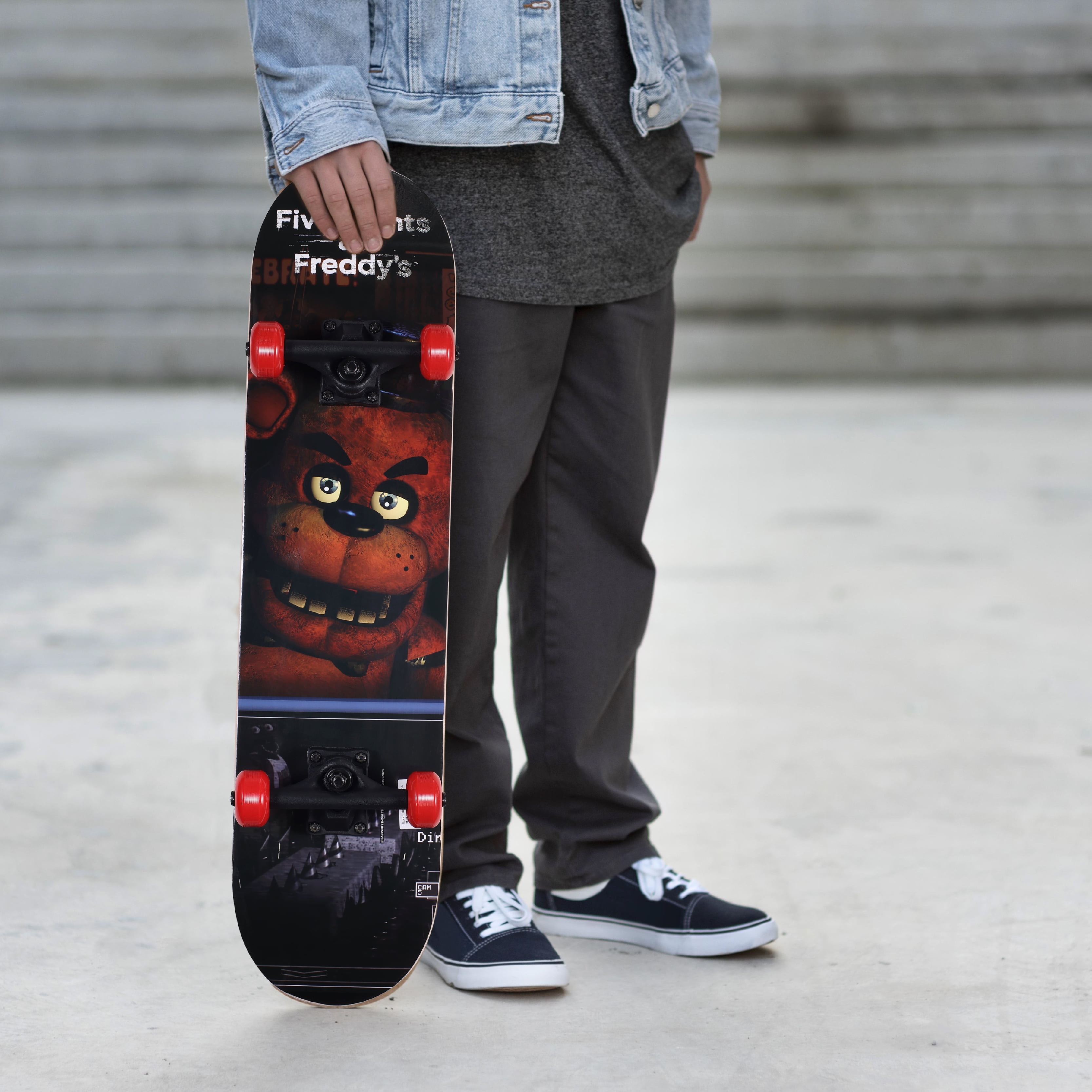 Five Nights at Freddy's 31" Complete Skateboard, Brown Bear, 50mm X 30mm Wheels, for Kids Ages 5+