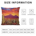 thumbnail image 5 of BCIIG Sunset Cacti Graphic Decorative Throw Pillow Cover for Home Couch Living Room Sofa, Printed on Both Sides, Full Year Round Pillowcase 1PC 20x20in, 5 of 5