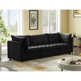 thumbnail image 4 of Meridian Furniture Jacob Black Velvet Modular Sofa, 4 of 10