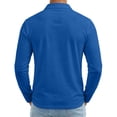 thumbnail image 7 of Long Sleeve Polo Shirts for Men Solid Color Button Placket Golf Shirts Business Outdoor Tees, 7 of 7