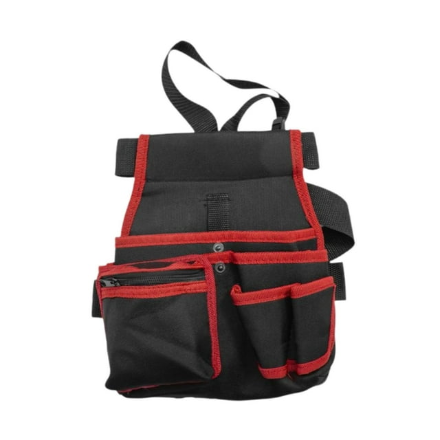 Bolsa de herramientas de cintura, organizador, regalo para papá, con múltiples bolsillos, bolsa de cinturón utilitario para Rojo