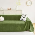 thumbnail image 2 of Couch Cover for Dogs, Boho Sofa Covers for 3 Cushion Couch Washable, Chenille Sofa Slipcover for Pets, Soft Loveseat Sectional Couch Throw Blankets with Tassels (Green, 71x134 Inch), 2 of 13
