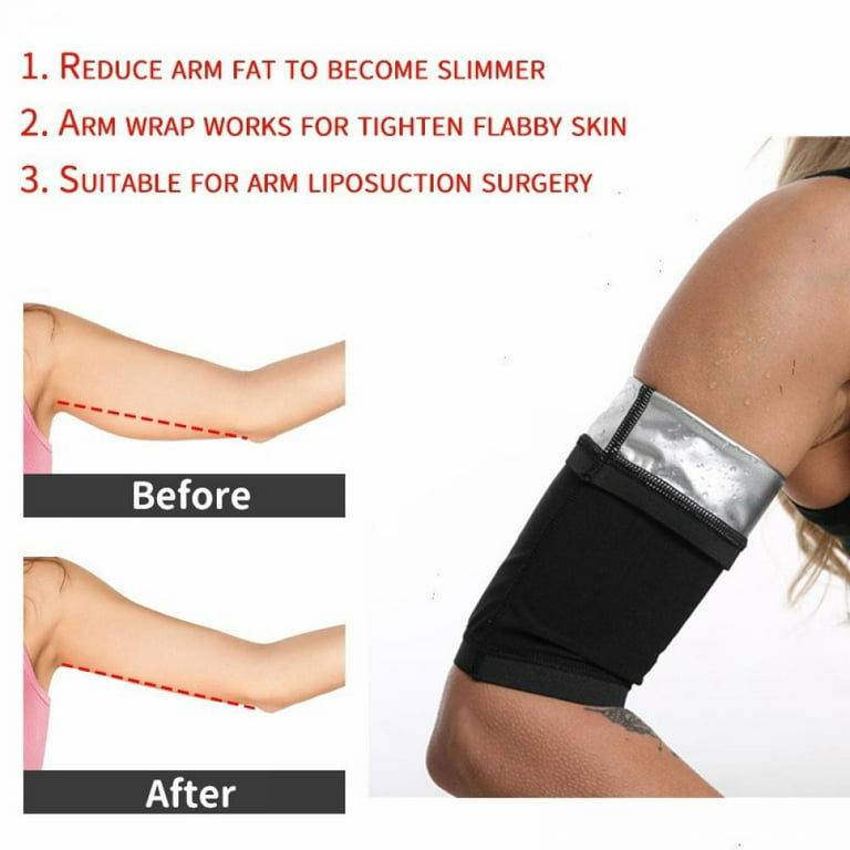 Lilvigor Arm Trimmers Sauna Sweat Arm Bands for Women Pair Arm Shaper Wraps Arm  Slimmer Arm Trainer Toner Sleeves for Sports Workout Exercise 