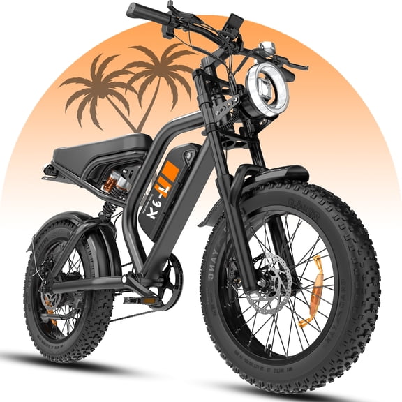 20" Fat Tire Electric Bike for Adults, 1500W Peak Dirt Ebike, 48V 15Ah Battery, Electric Mountain Bike for Men, UL2849