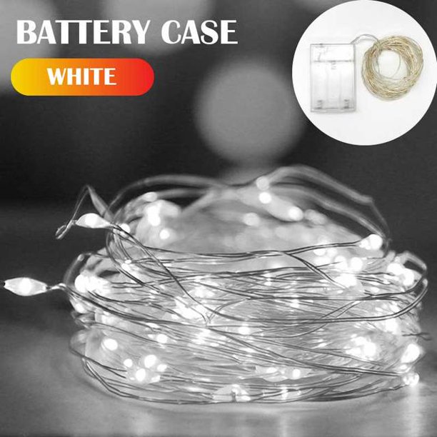 Guirnalda de luces LED de 5 colores para exteriores, guirnalda de hadas con batería, luces de alambre de cobre para adorno navideño, fiesta, boda Tan Jianjun unisex