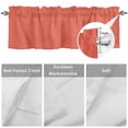 thumbnail image 5 of Solid Color Coral Red Valances for Windows,Rod Pocket Valance for Kitchen Bedroom Bathroom Living Room, Minimalist Style Window Valance Curtain Farmhouse Home Decor Short Curtains 42x18in, 5 of 9