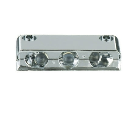 Step Surface Mount Lights Innovative Lighting 003-5200-7 Light White & Chrome 3-LED Step Light with Surface Mount ()