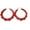 Red, variant on Red Bamboo Hoop Earrings Red 2.5 inch Hoop Earrings