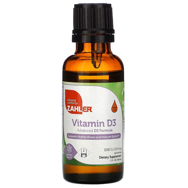 Zahler Vitamin D3, Advanced D3 Formula, 1,000 IU, 1 fl oz (30 ml