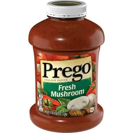 Prego Pasta Sauce, Italian Tomato Sauce with Fresh Mushrooms, 67 Ounce (Best Mushroom Sauce Recipe For Steak)