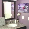 thumbnail image 6 of Bathroom Decor Canvas Wall Art Funny Bathroom Sign Wall Decor Zen Lotus Flower Stone Candle Sand Spa Painting for Bathroom Yoga Room Purple Bathroom Artwork Framed 12"x16", 6 of 6