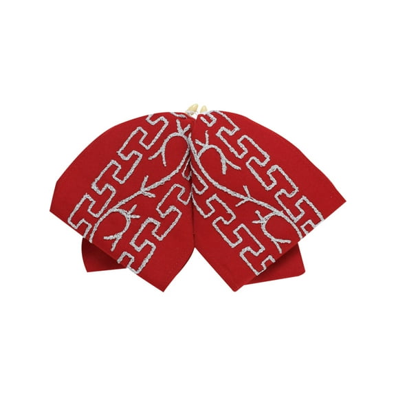 Mexican Charro Bow Tie 100% Polyester Red/Silver 601116