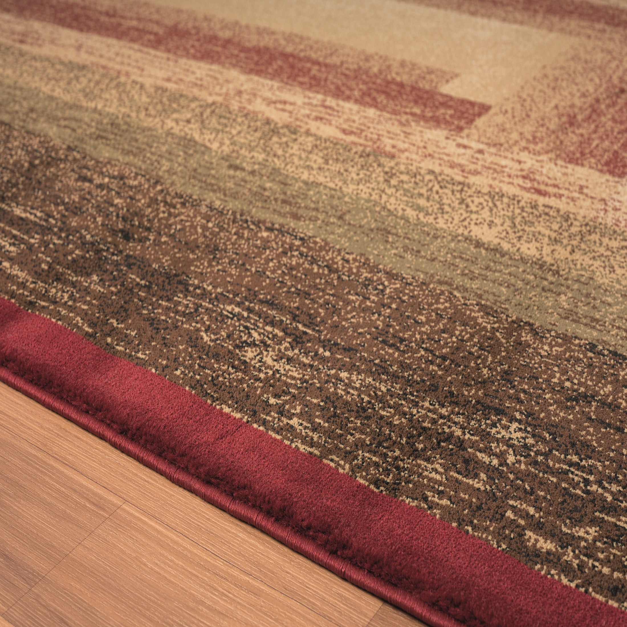 United Weavers Plateau Meadows Transitional Border Runner Rug, Red, 2'7" x 7'2"