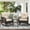 Kahki(Brown Wicker), variant on JP Outdoor 3Pcs Indoor or Outdoor Wicker Rocking Porch Chairs with Coffee Table,Kahki