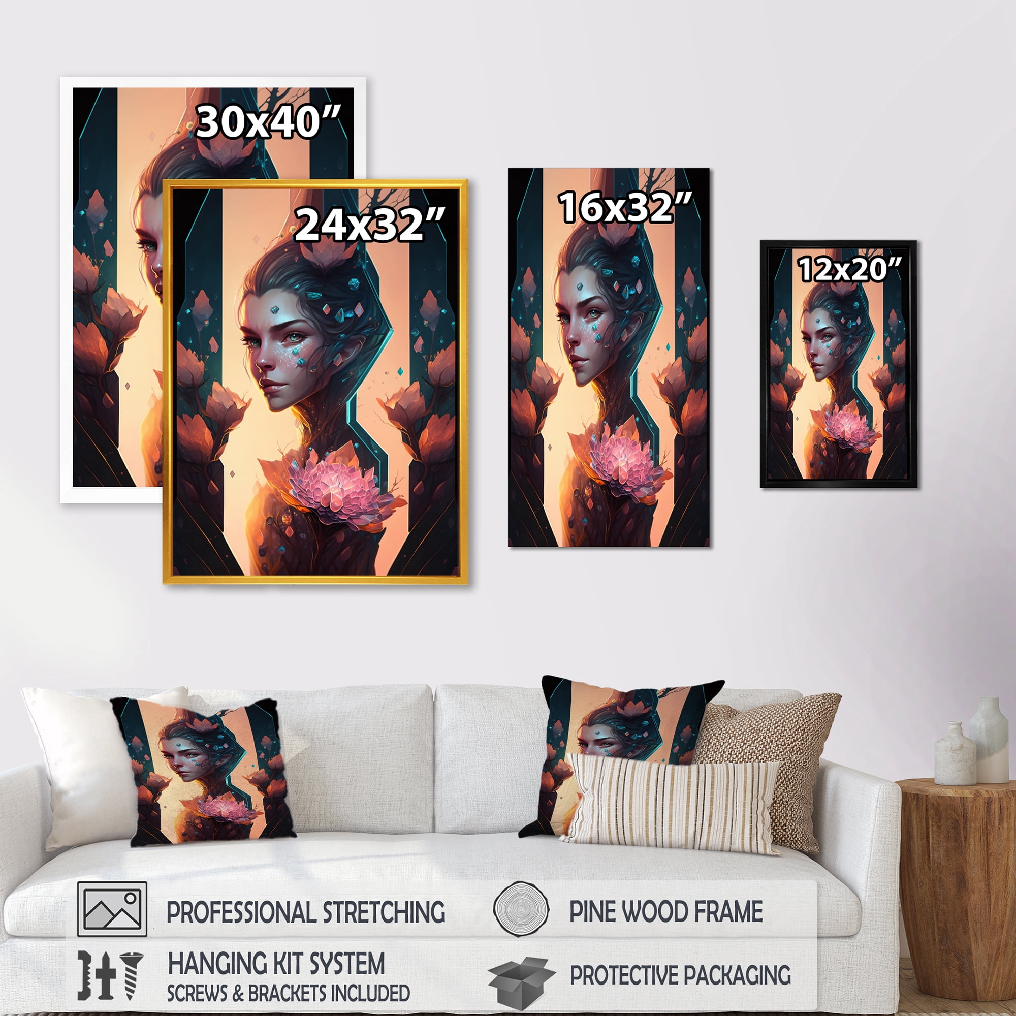 Designart Portrait Of Alien V Canvas Wall Art