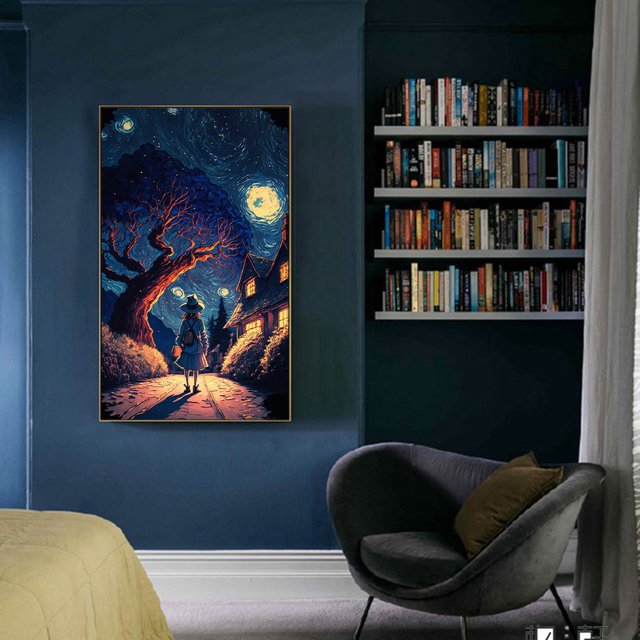 Cuadros Decorativos Kit de pintura por números DIY Road Hand Oil Art Picture Craft Decoración de la pared del hogar(3) Wdftyju embutido en tela