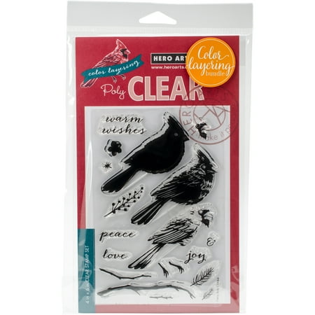 NEW! Hero Arts Clear Stamp & Die Combo-Cardinal