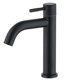 thumbnail image 2 of Matte-Black Bathroom Faucet Minimalist Hot Cold Water Sink Mixer Tap Deck Mount Stainless Steel Basin Faucet Single Hole Tapware, 2 of 11