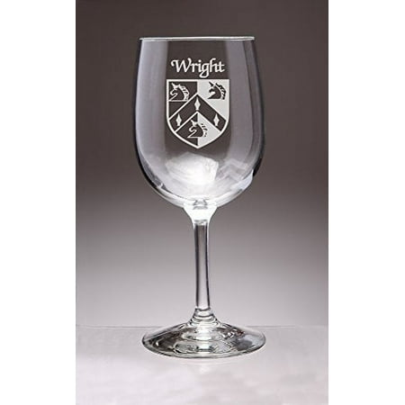 

Wright Irish Coat of Arms Wine Glasses - Set of 4 (Sand Etched)
