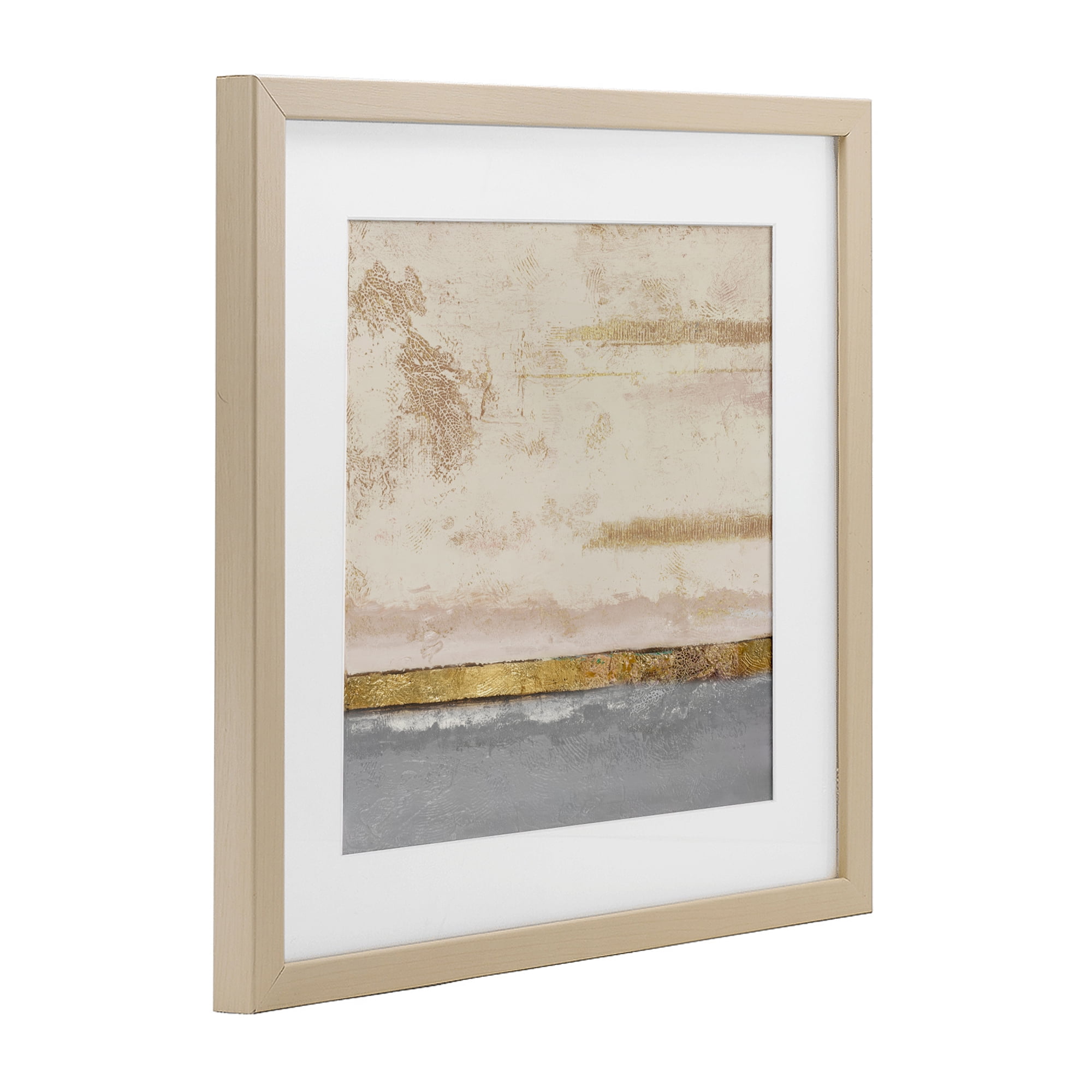 Stupell Industries Soft Sea Abstract Birch Framed Print Under Glass, design by Patricia Pinto