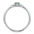 thumbnail image 4 of Birthstone Oval Ring with Shoulder Accents - Emerald (May), 4 of 5