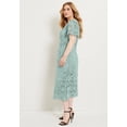 thumbnail image 3 of June & Vie Women's Plus Size Square-Neck Lace Dress, 3 of 5