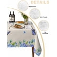 thumbnail image 3 of Purple Hydrangea Tablecloth Rectangle Table Cloth 60x102, Waterproof Tablecloth Outdoor Table Cloth, Spring Eucalyptus Butterfly Rustic Burlap Washable Table Cover for Kitchen Dinning Party, 3 of 8