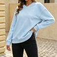 thumbnail image 2 of HAiming Pullover Sweatshirts for Women Long Sleeve Solid Color V Neck Casual Shirts Fall Winter Workout Tops, 2 of 6