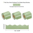 thumbnail image 2 of Uxcell 3 Roll 10 m Card Stock Bulletin Board Border Scalloped Border for Classrooms Homes Decoration Olive Green, 2 of 7