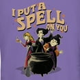 thumbnail image 2 of Junior's Hocus Pocus Put a Spell on You Cartoon Witches Graphic Tee Purple Large, 2 of 3