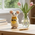 thumbnail image 4 of zhangmingg Handmade Bunny Rabbit Animal Figurine Cute Easter Decoration for Home Desktop Ornament and Tiered Tray Display, 4 of 5