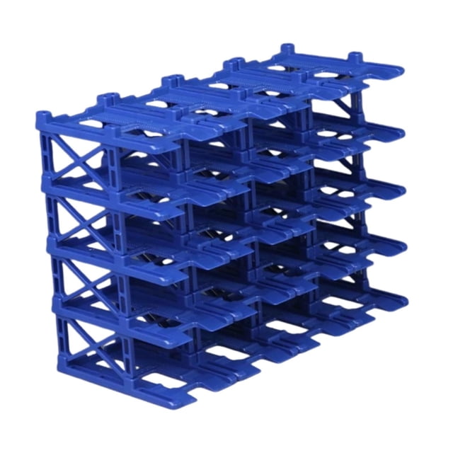 Bunblic 1/64 Modular Car Display Case for Miniature Projects Sand Table Train Layout blue