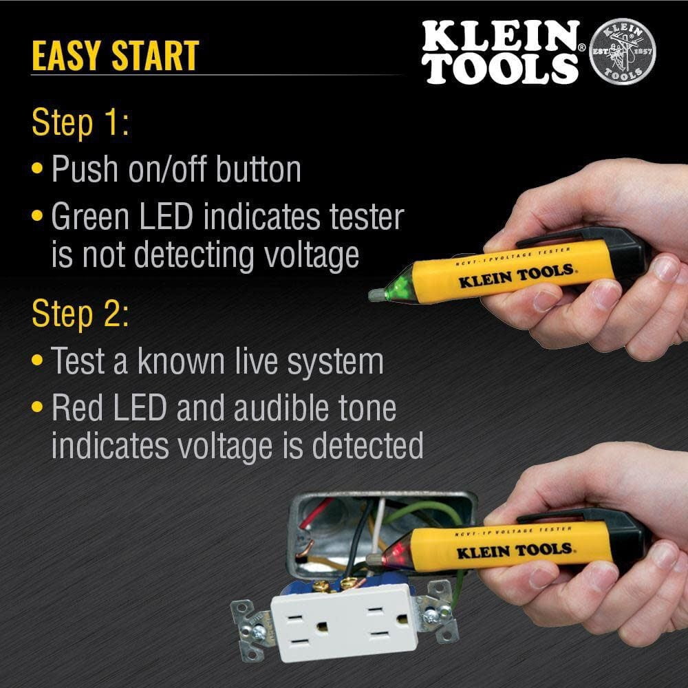 Klein Tools NCVT1PKIT Non-Contact Voltage and GFCI Receptacle Test Kit