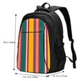 thumbnail image 5 of Wukai Vertical Stripes Travel Laptop Backpack: Business Water-Resistant Bag with USB Charging Port, Ideal College Backpack for Men & Women, 5 of 6