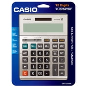 Casio DM1200BM Desktop Calculator, 12-Digit LCD, Silver